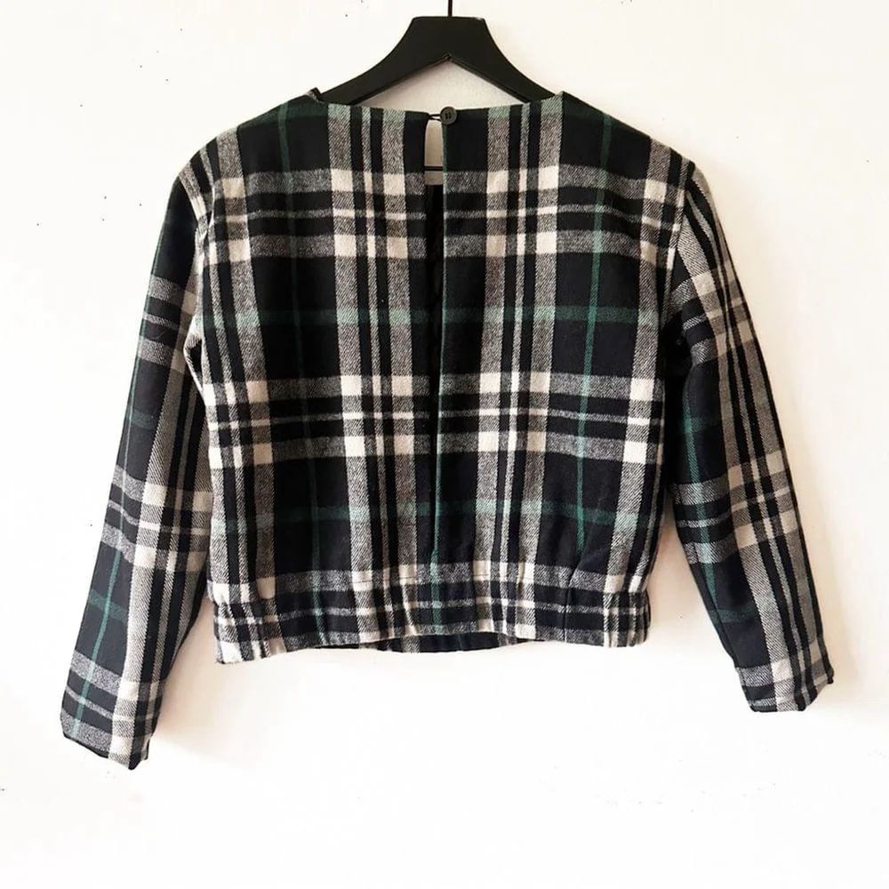 Lovers + Friends Plaid Wool Blend Quilted Jacket XS Holiday Winter Cropped